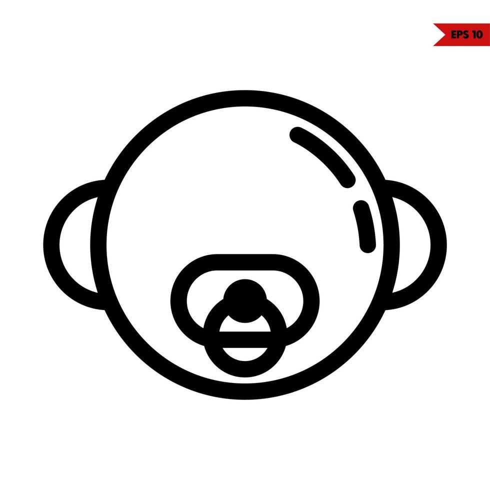 baby line icon vector