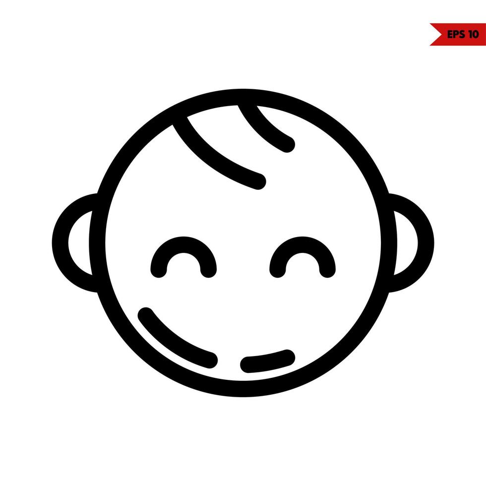 baby line icon vector