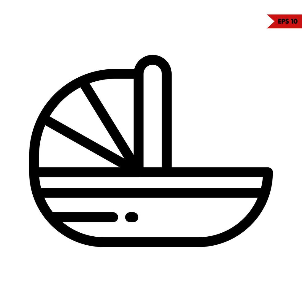 baby line icon vector