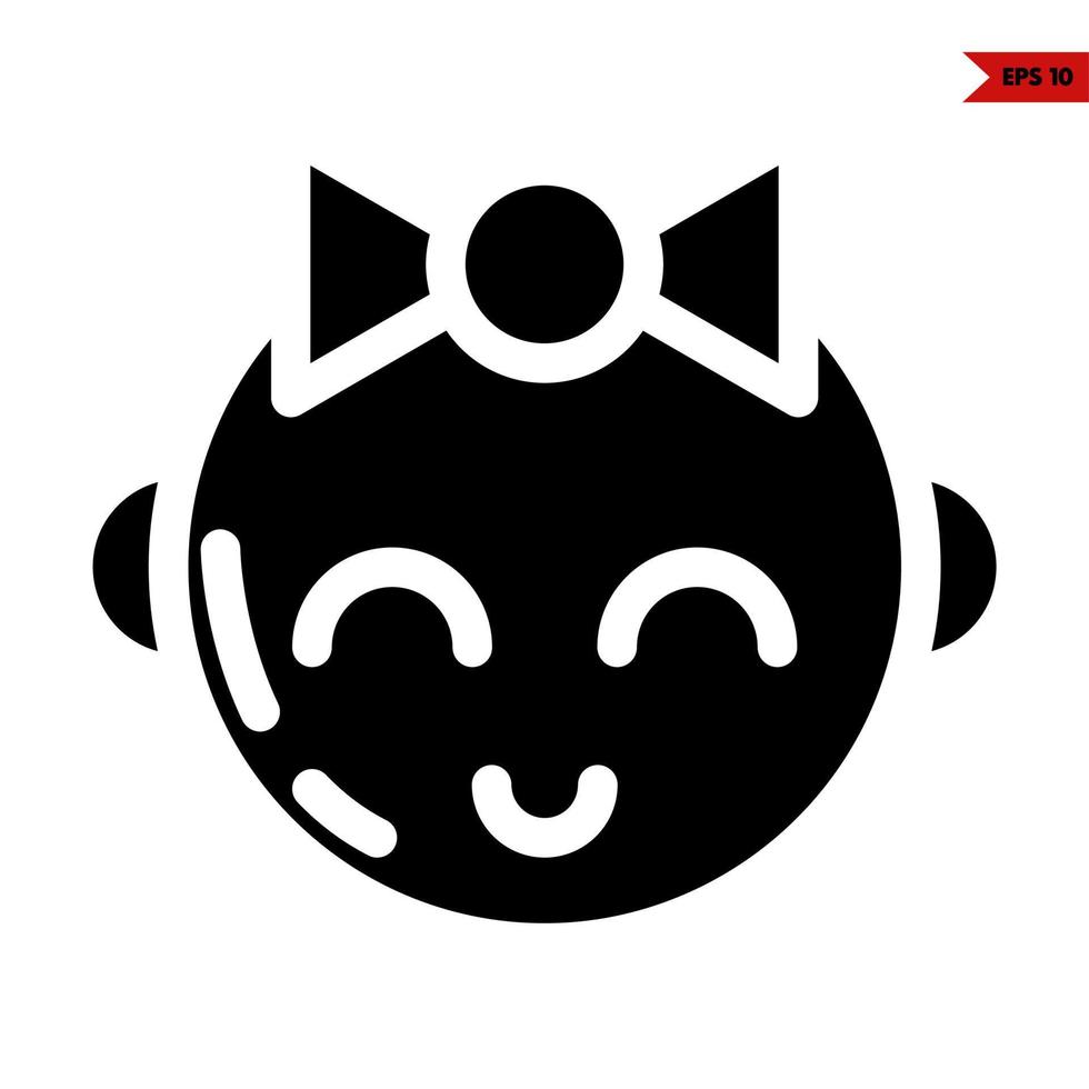 baby glyph icon vector