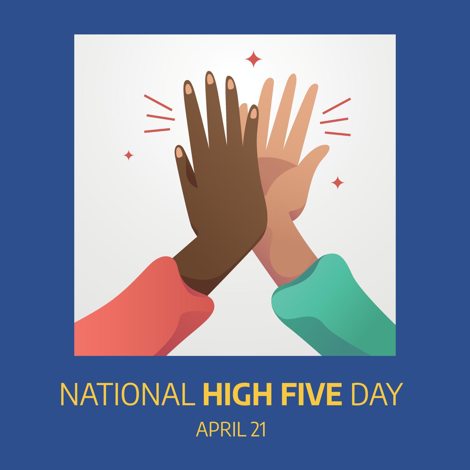 vector graphic of national high five day good for national high five