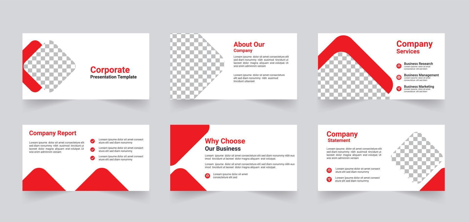 Corporate business presentation template design free vector