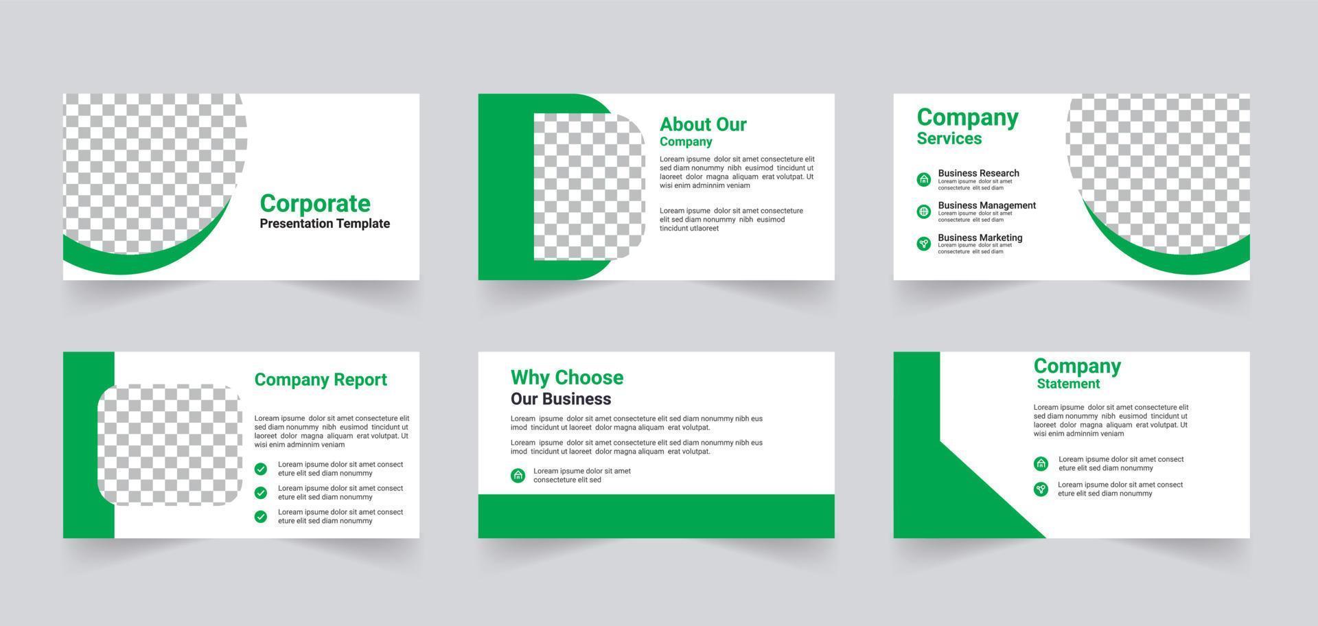 Corporate business presentation template design free vector