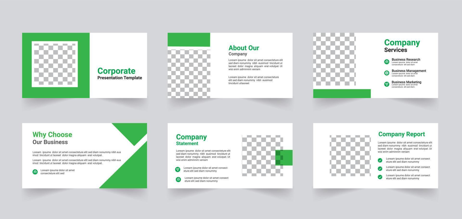 Corporate business presentation template design free vector