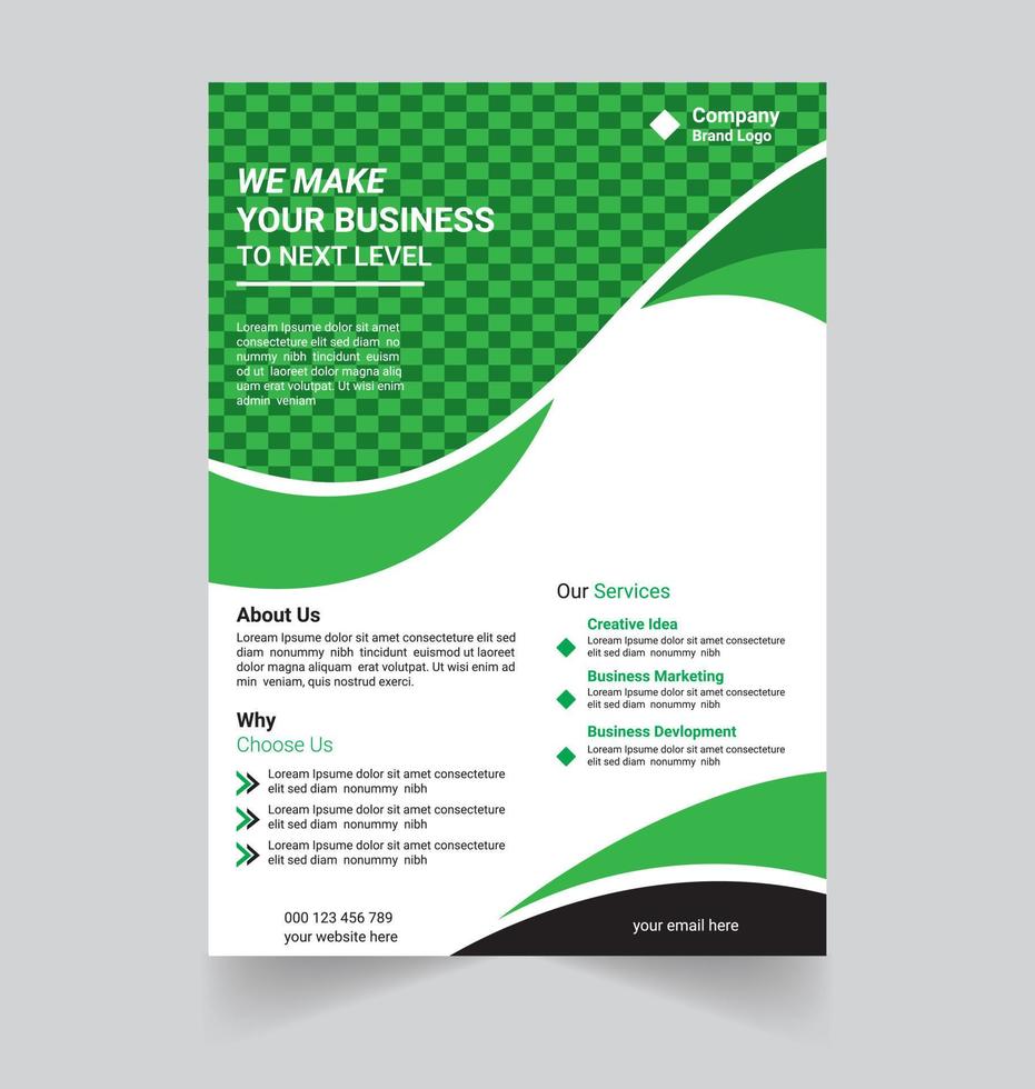 Modern business flyer template design free vector