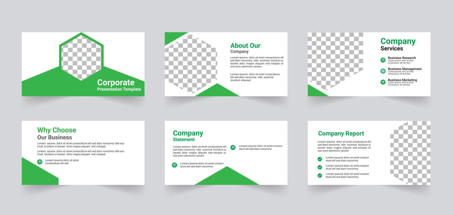 Corporate business presentation template design free vector