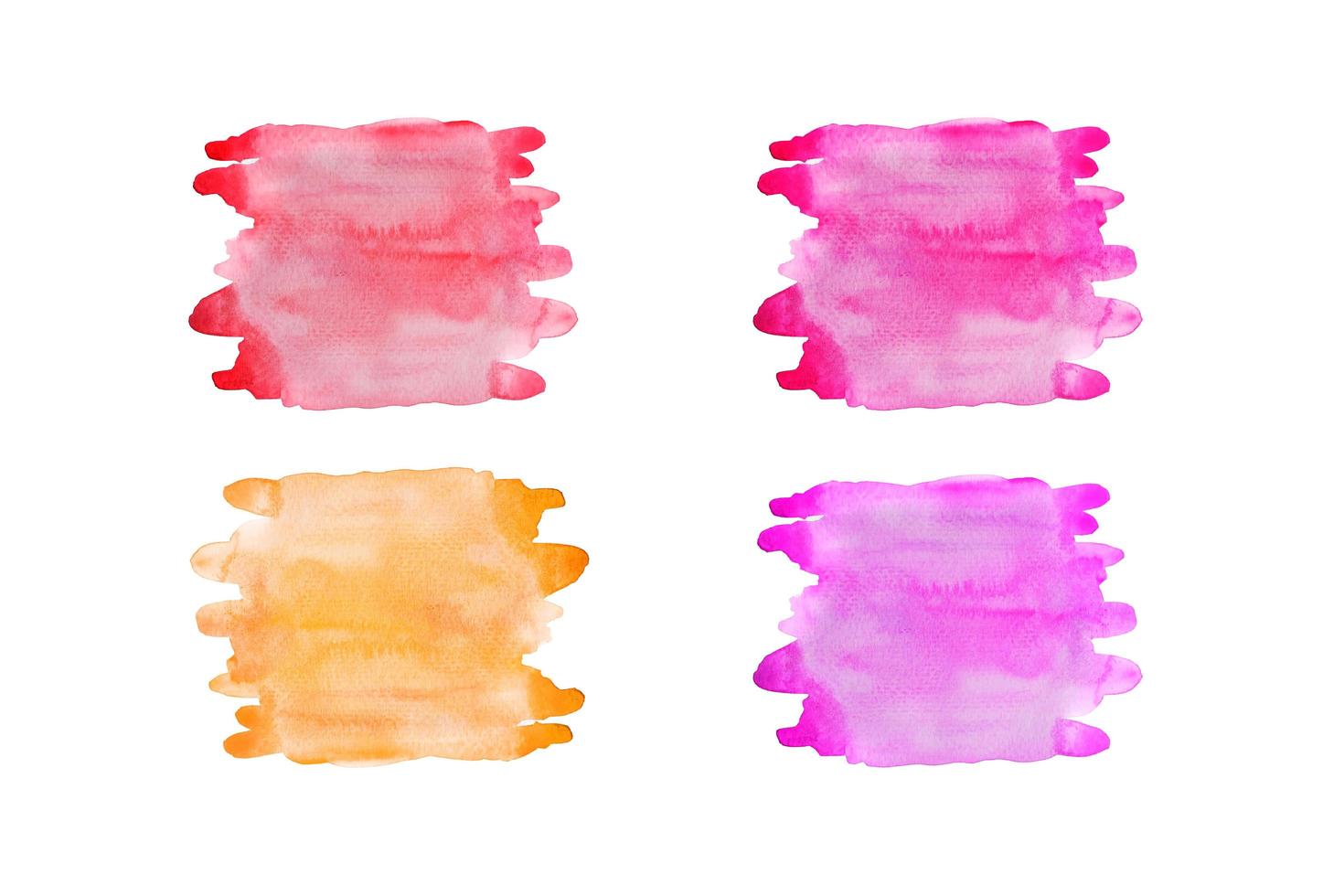 Red, pink and yellow Watercolor hand painting and splash abstract texture on white paper Background photo