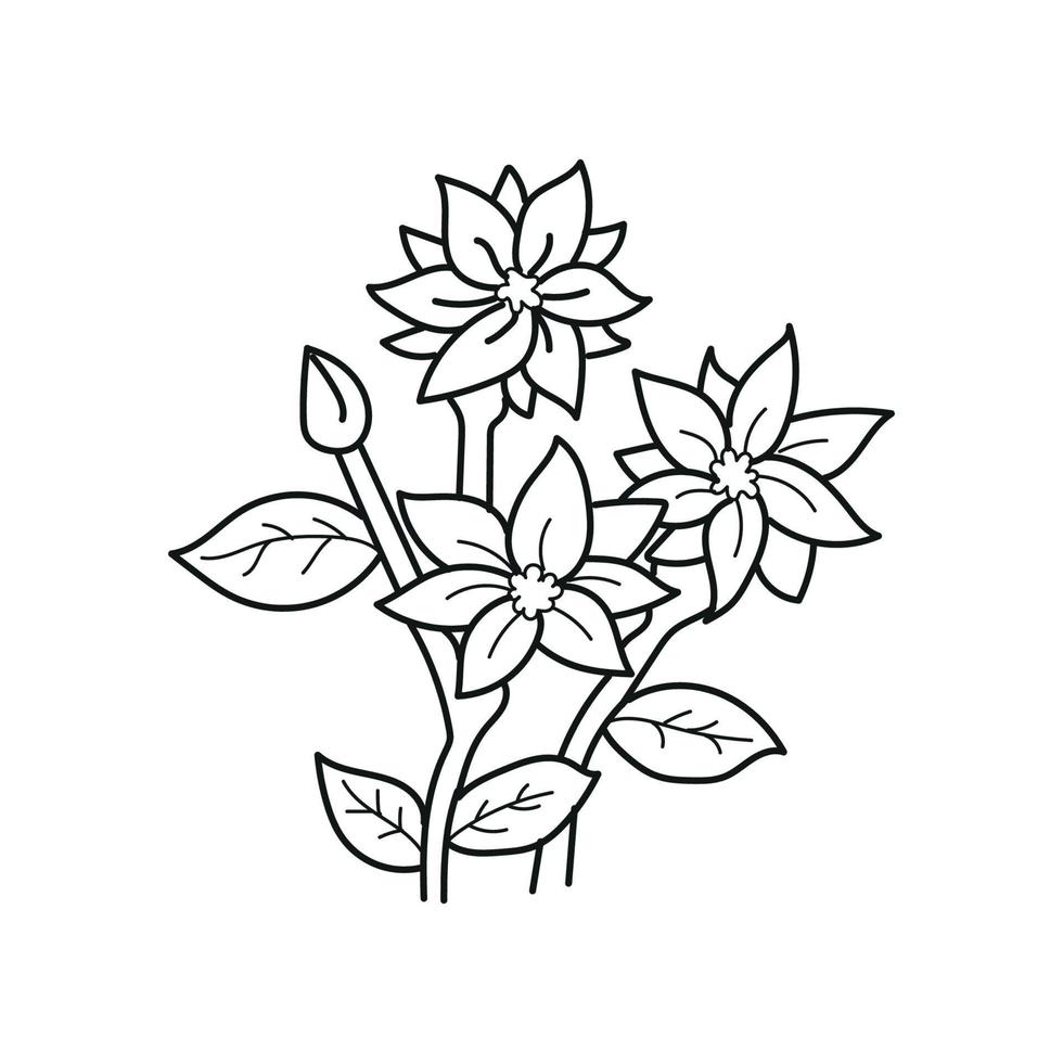 Hand drawn flower vector