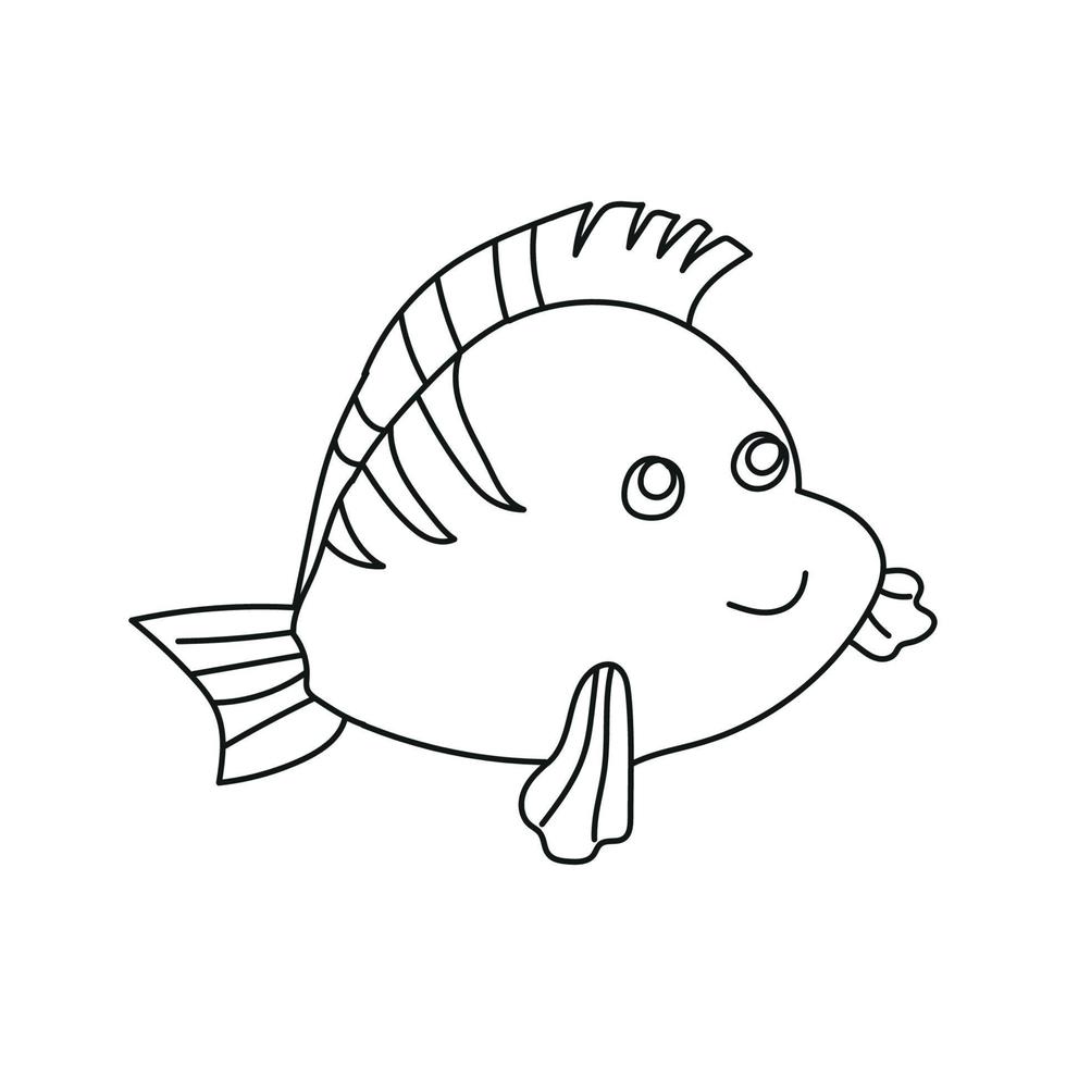 fish line art vector