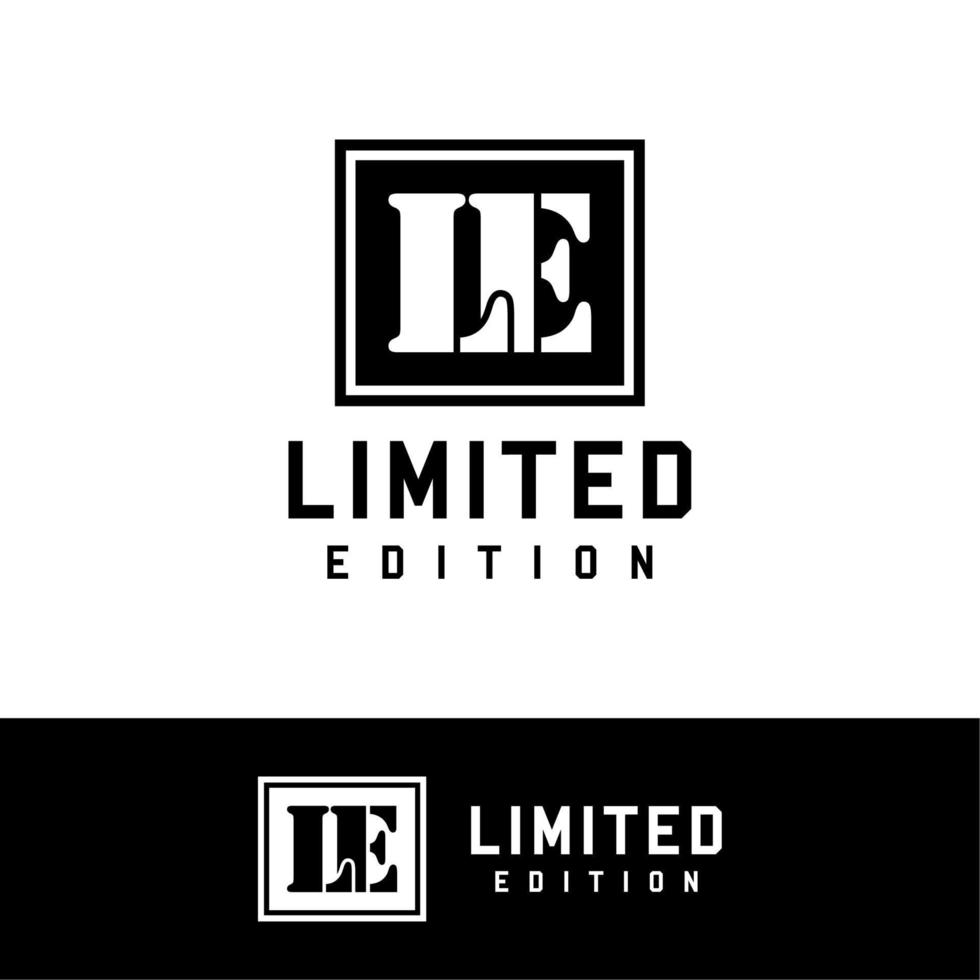 LE Logo Design Vector, creative L and E letter vector