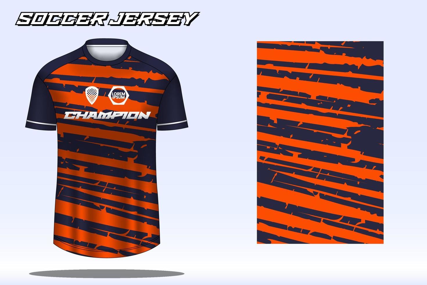 maqueta de diseño de camiseta deportiva de camiseta de fútbol para club de fútbol vector