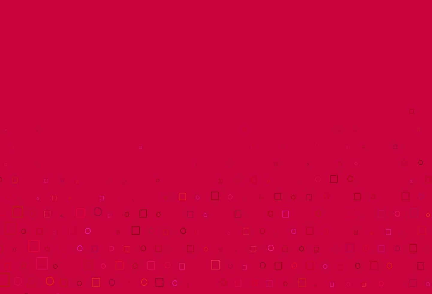 Light Pink, Yellow vector background with circles, rectangles.
