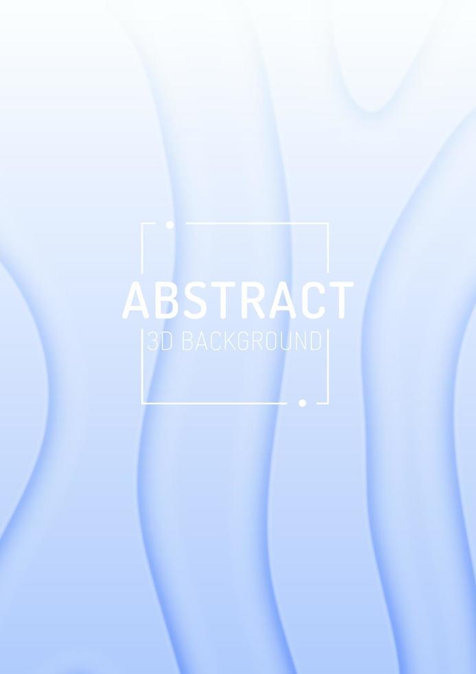 Abstract light gradient poster background with 3D lines vector
