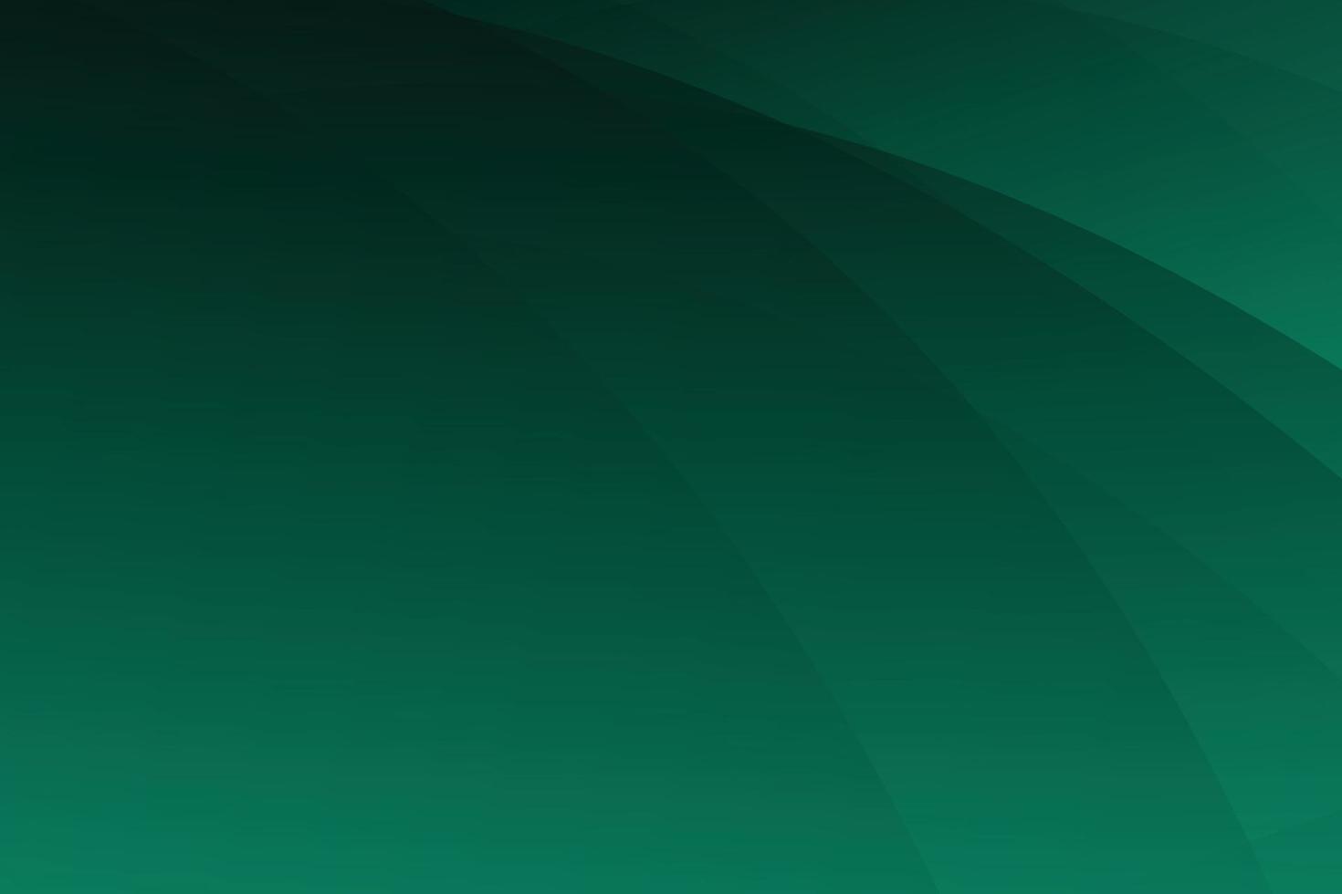 Gradient green curved background. vector