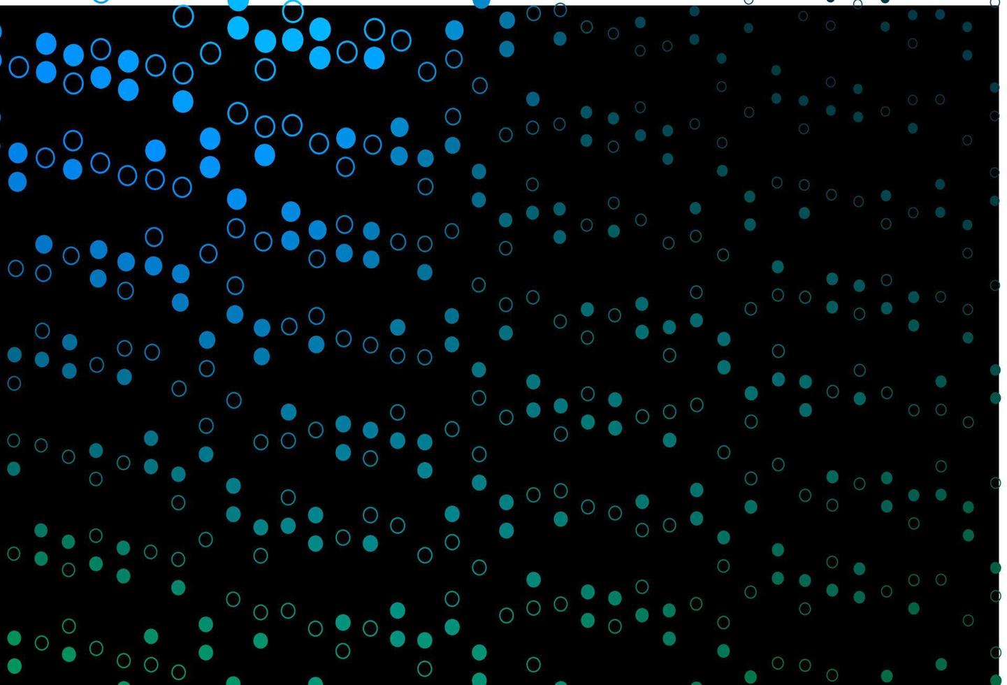 Fondo de vector azul oscuro, verde con burbujas.