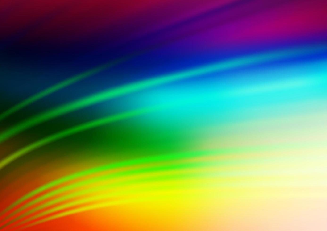 luz multicolor, arco iris vector plantilla brillante borrosa.
