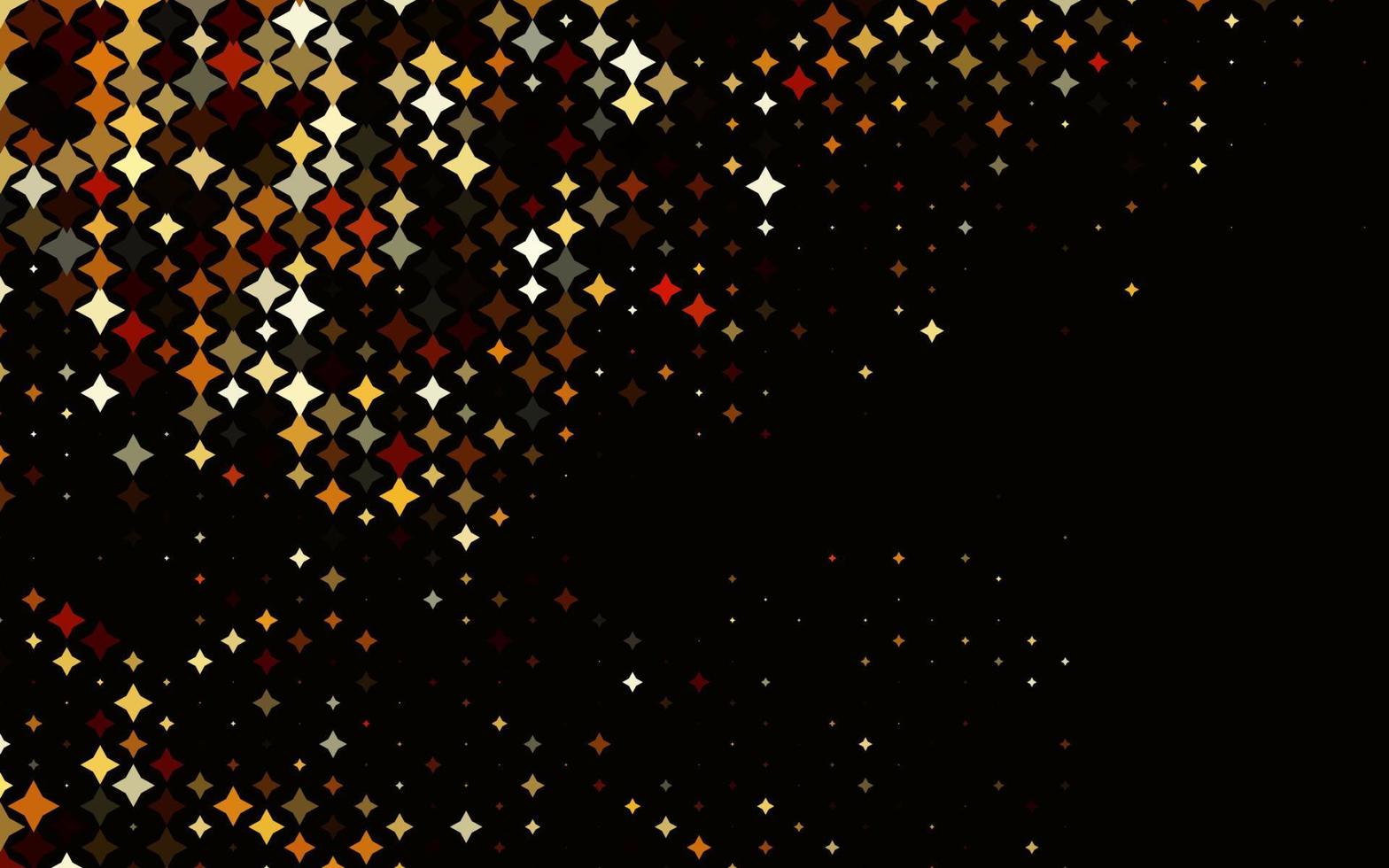 Light Orange vector pattern with christmas stars.