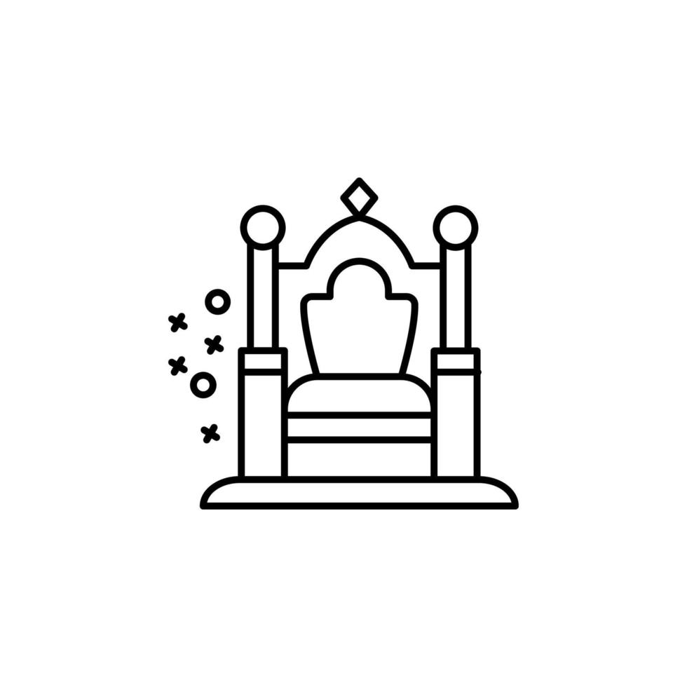 Throne chair history vector icon