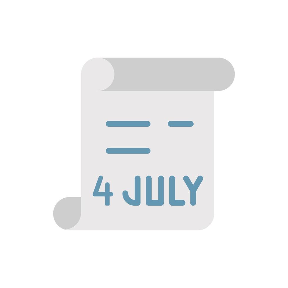 4th July document vector icon