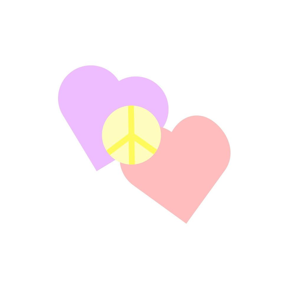 Heart, peace vector icon