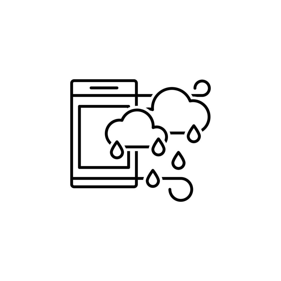 Smart farm, clouds vector icon