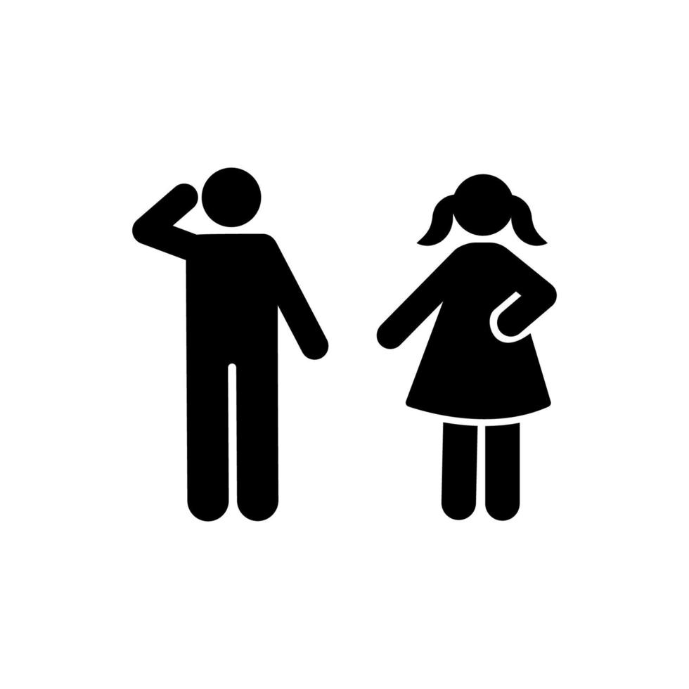 Man woman students education pictogram vector icon