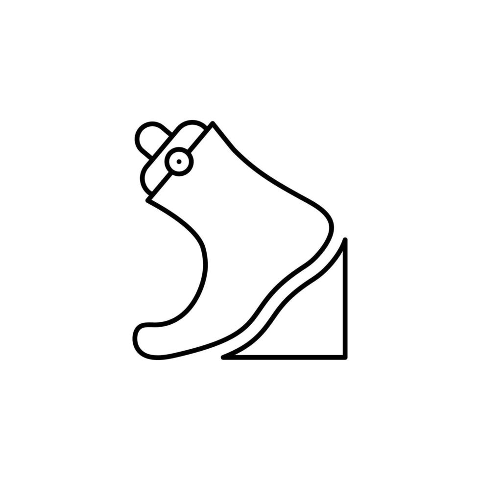 High heel, prosthesis vector icon