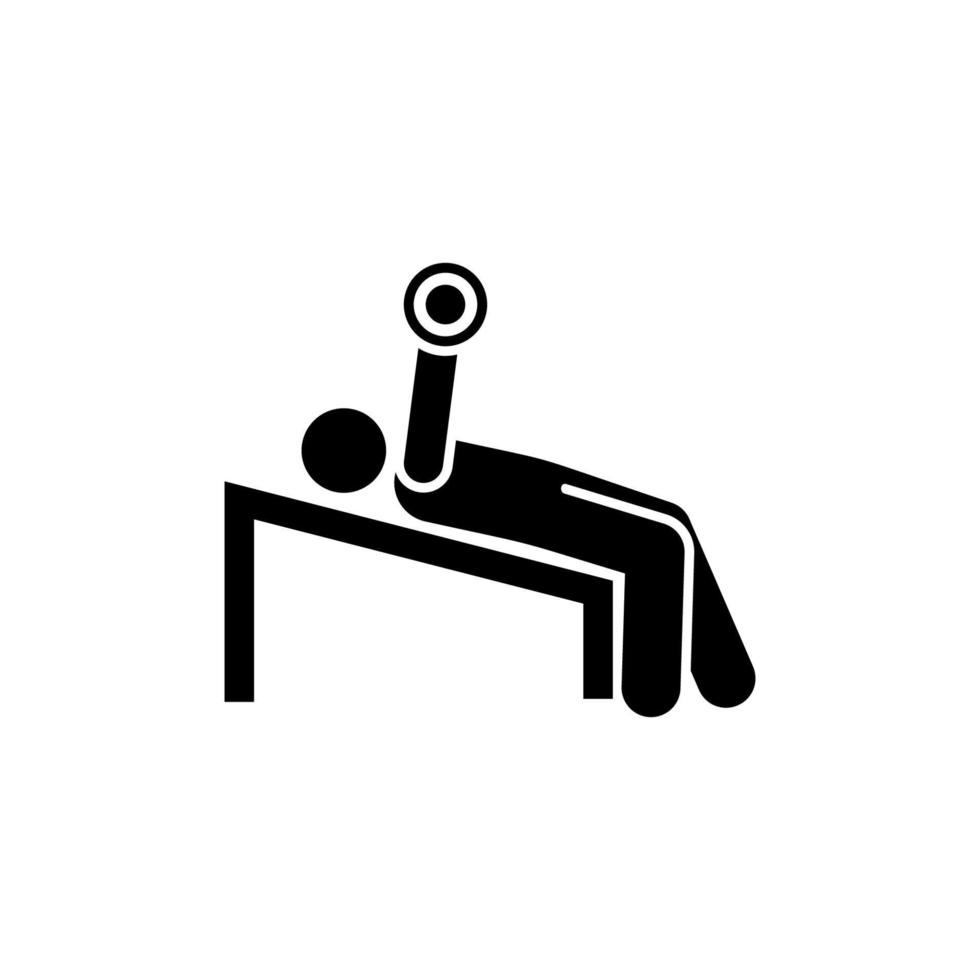 Gym hack squat man sport with arrow pictogram vector icon