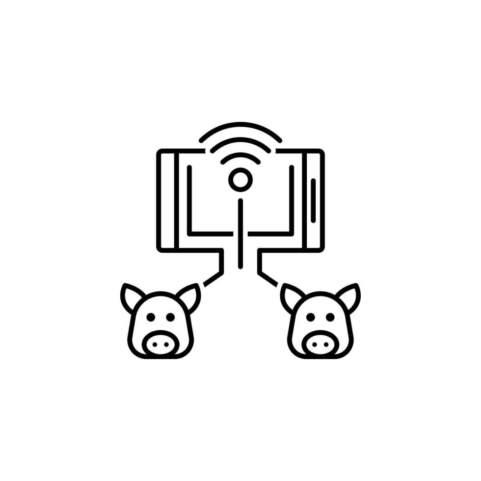 Smart farm, cloning vector icon