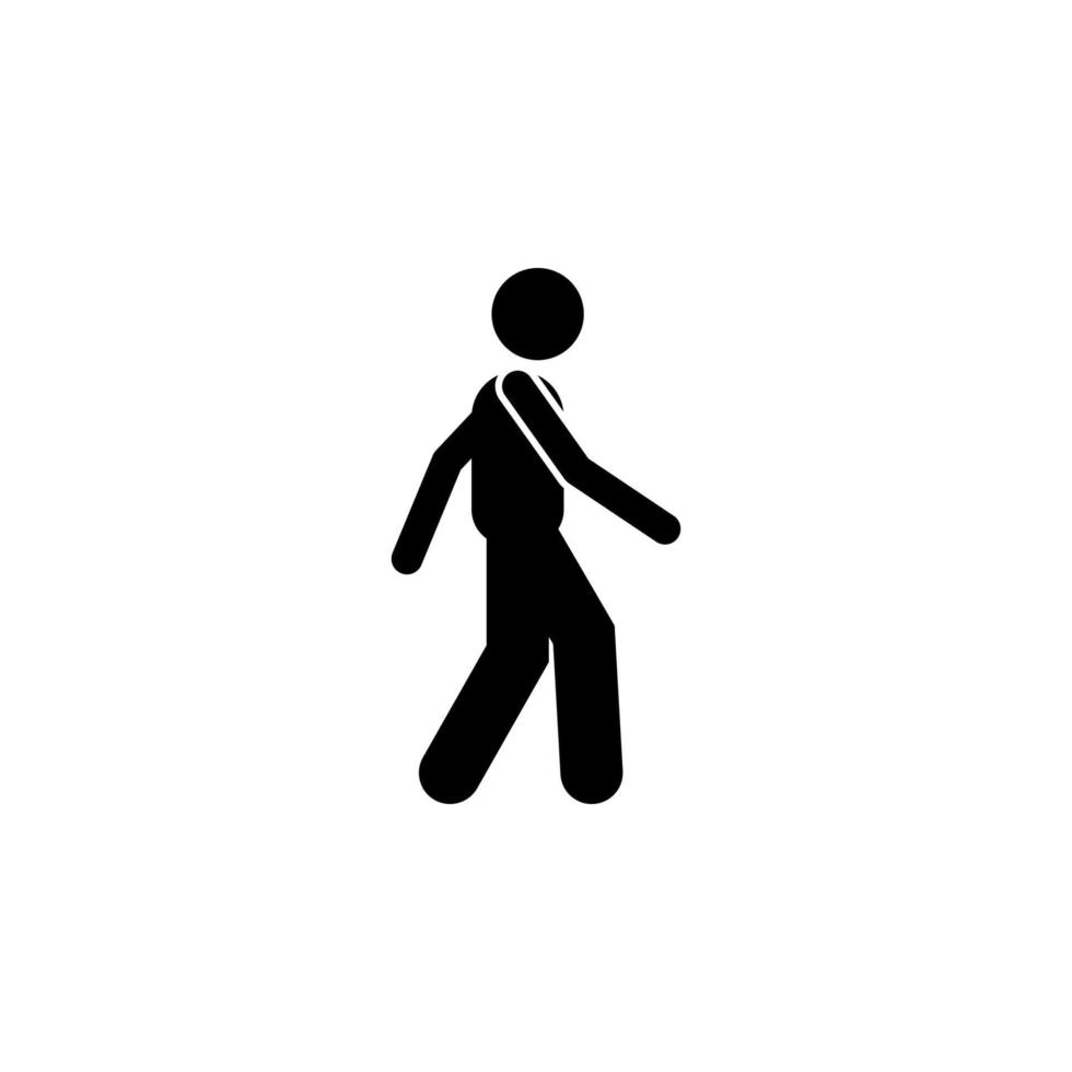 hombre, caminando vector icono