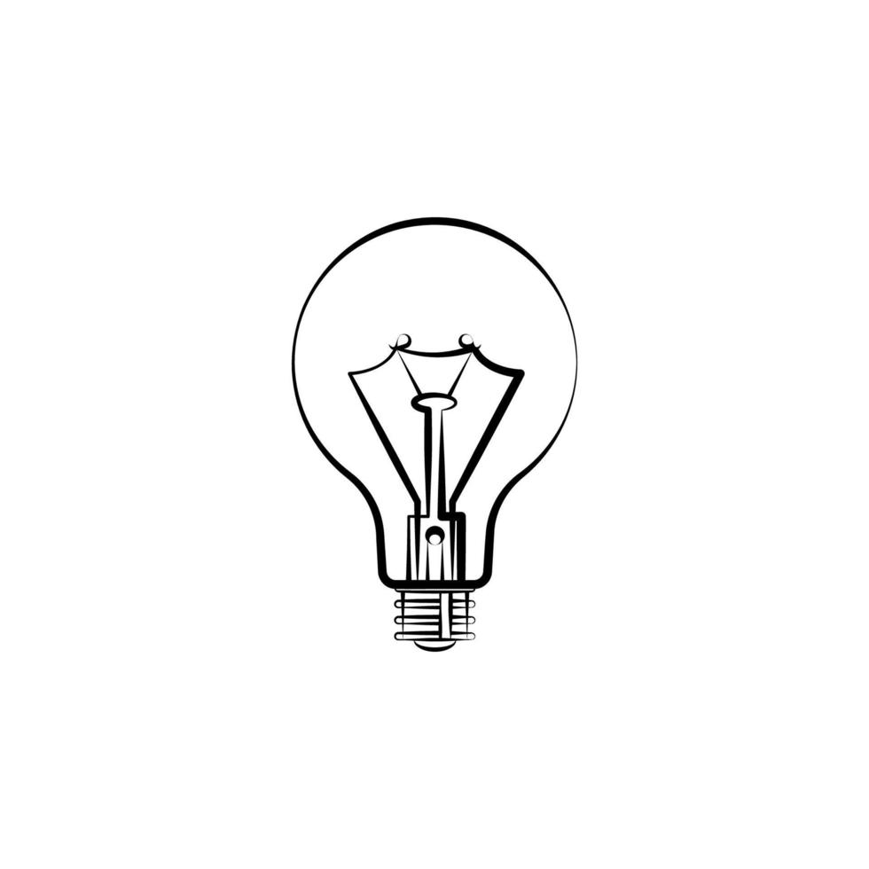 Light bulb vector icon