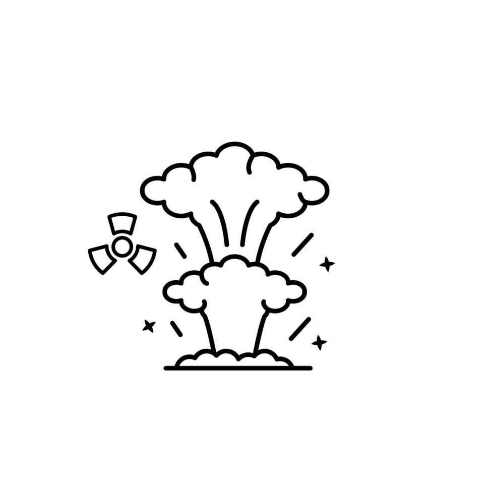 Nuclear explosion weapon vector icon