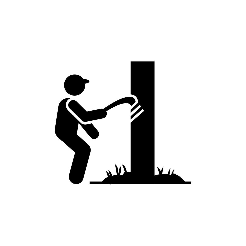 Agriculture, disinfection of wood vector icon