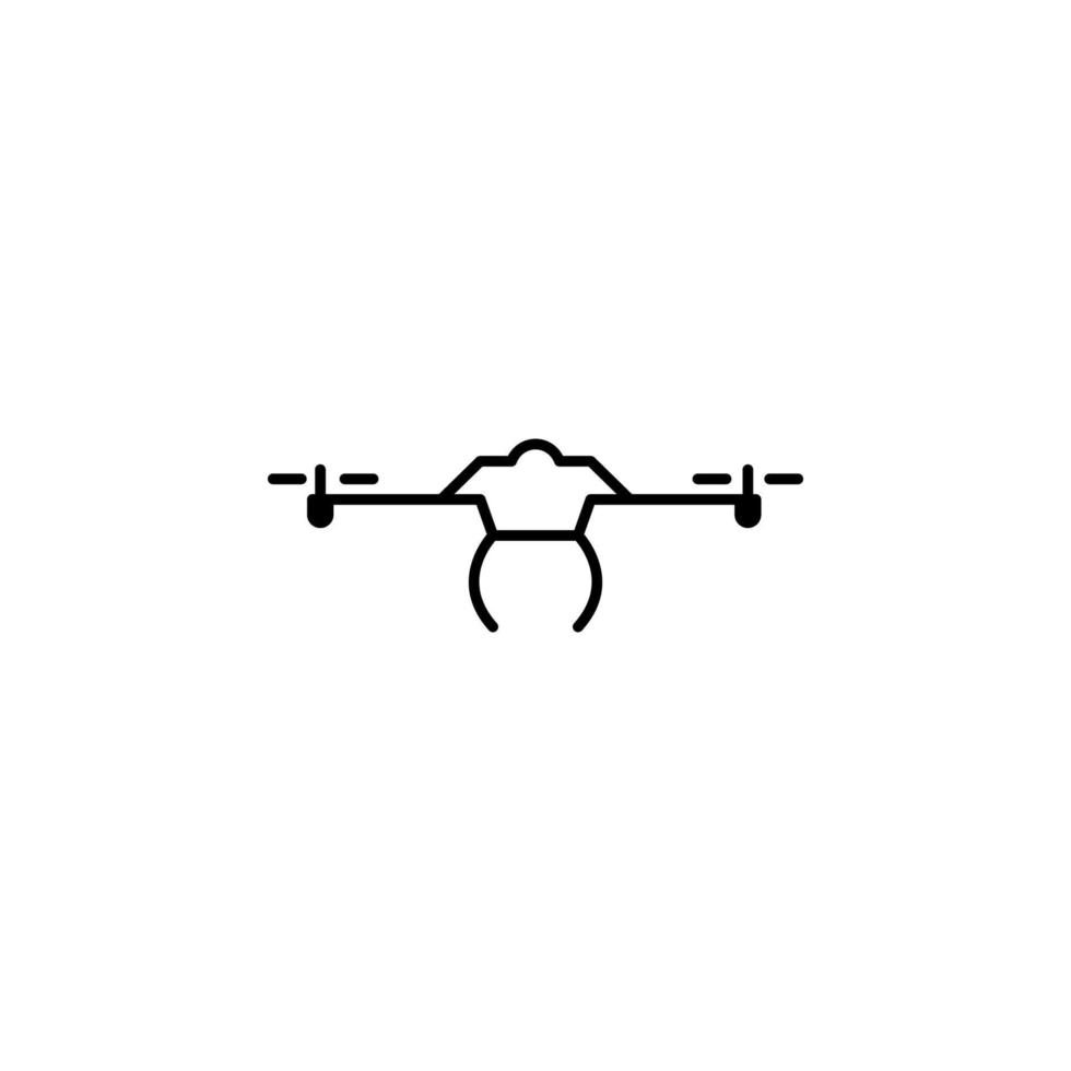 drone field outline vector icon