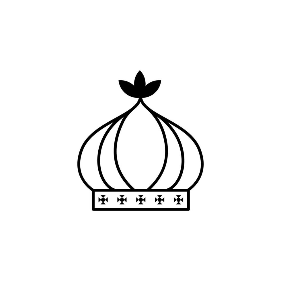 crown priest vector icon