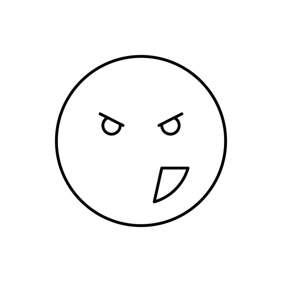 enojado, emociones vector icono
