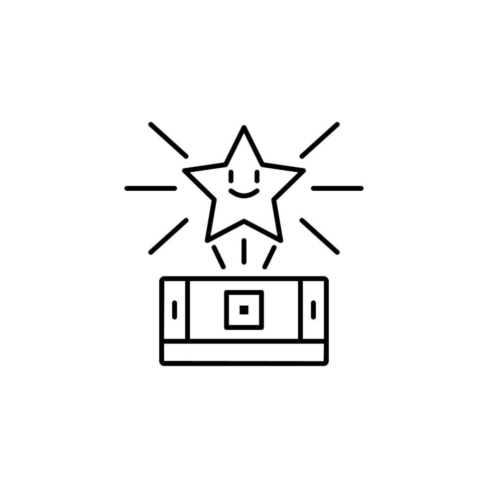 augmented reality, technology, star, toy vector icon