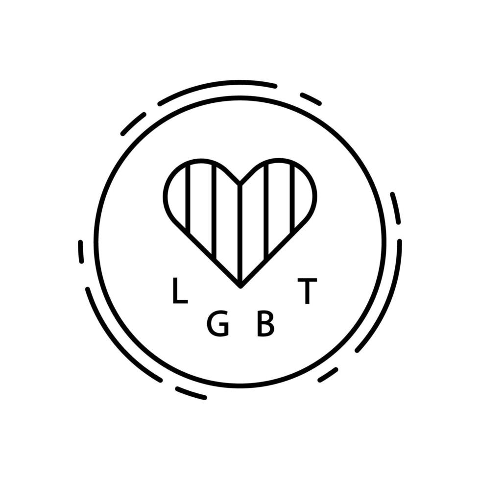 Heart, love, lgbt vector icon