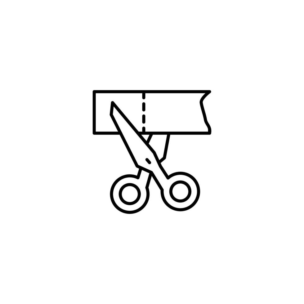 Scissors, cloth vector icon