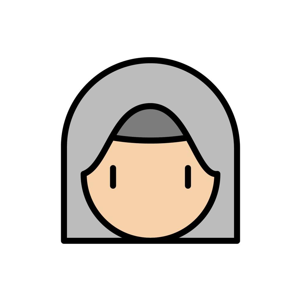 Muslim woman Ramadan vector icon