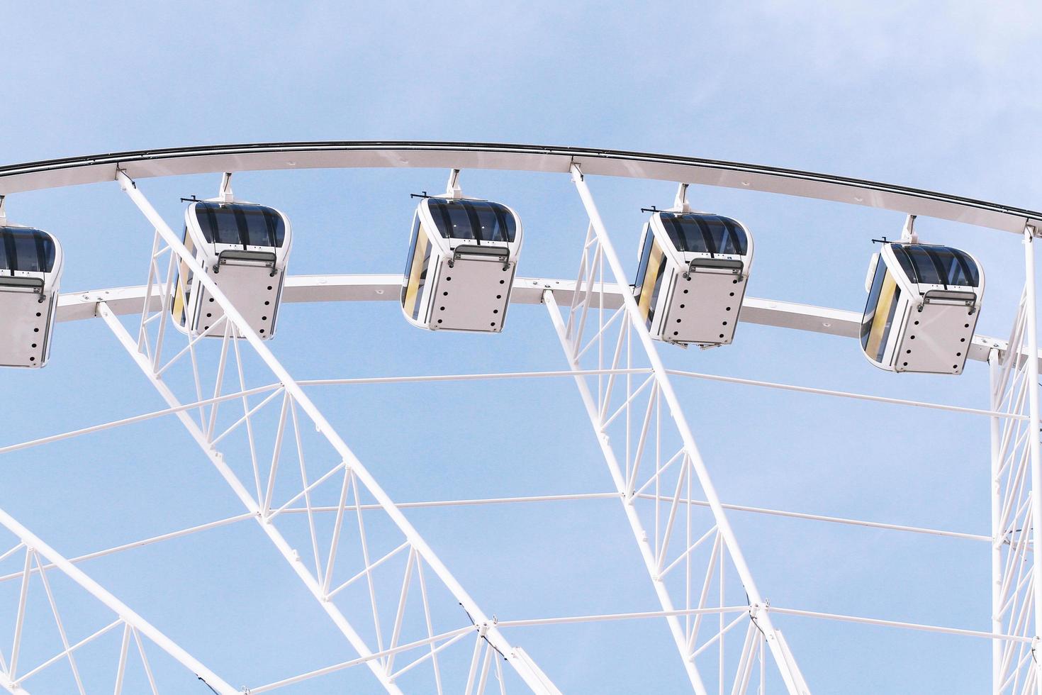 Ferris wheel against on blue sky. photo