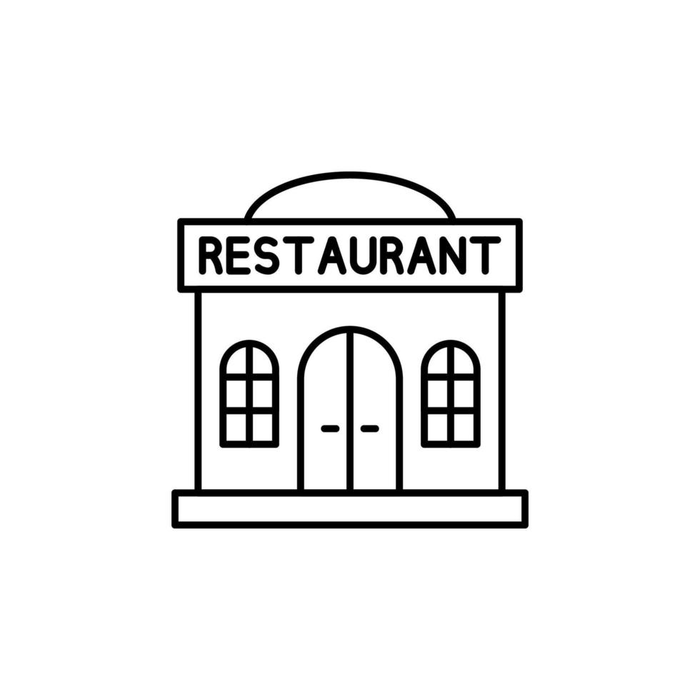 Restaurant, building vector icon