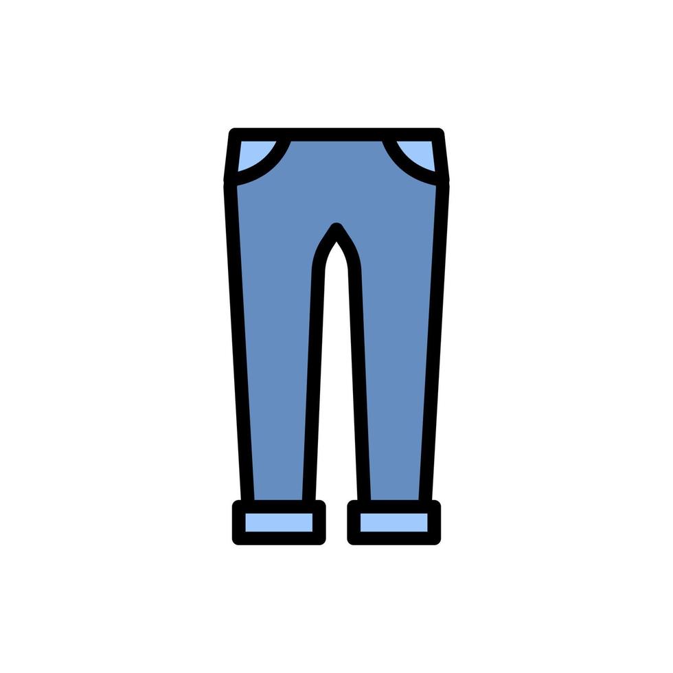 ropa, pantalones vector icono