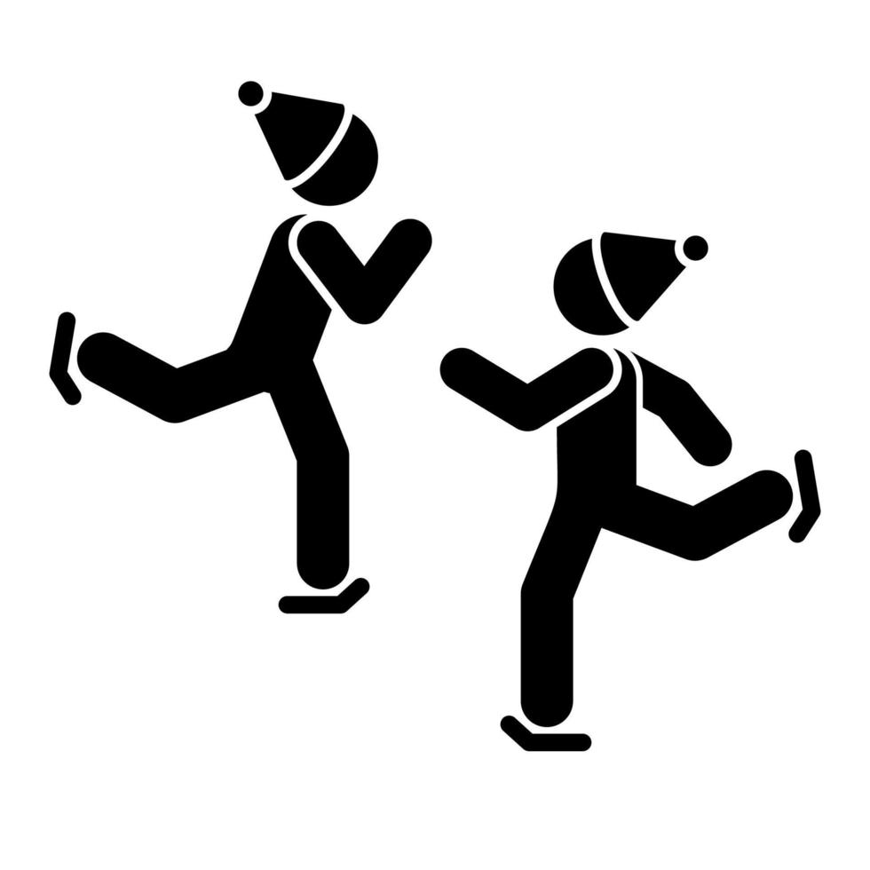 Men skiing vector icon