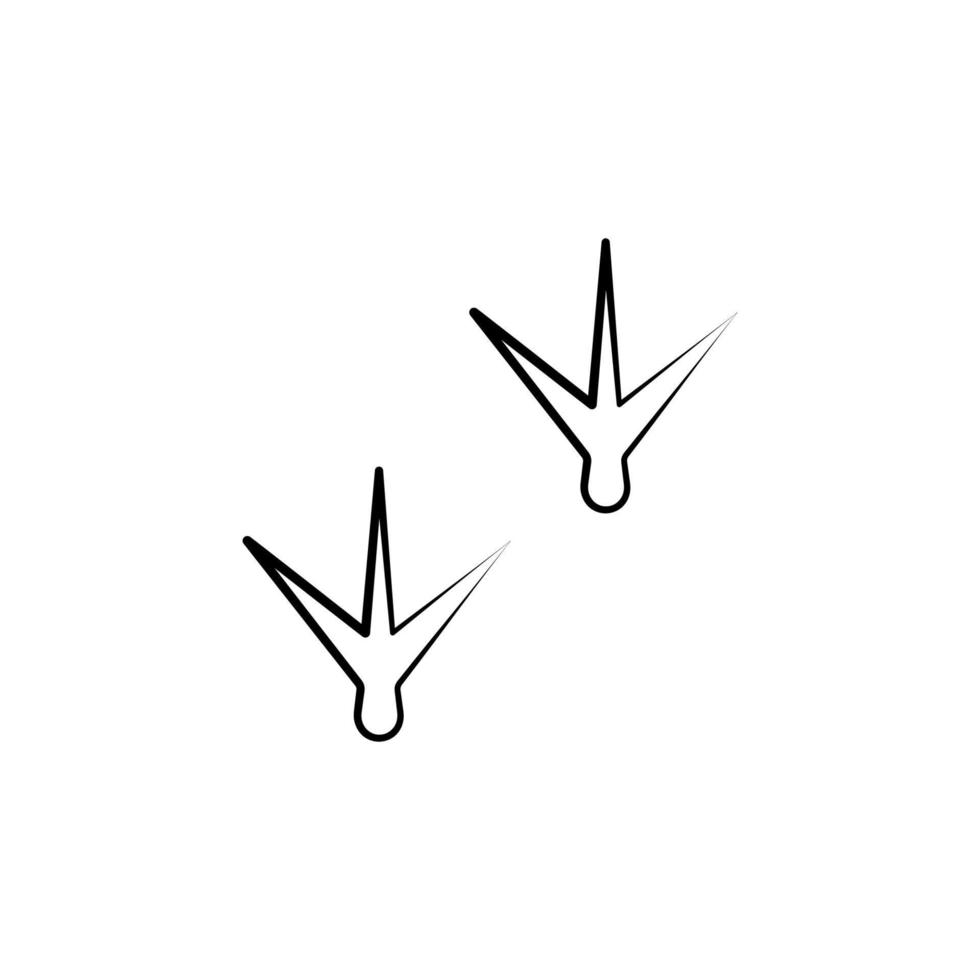 Hen tracks vector icon