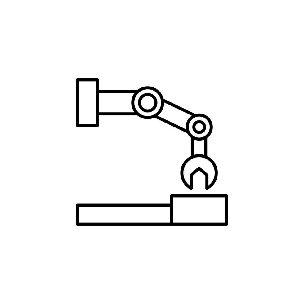 Robotic arm vector icon