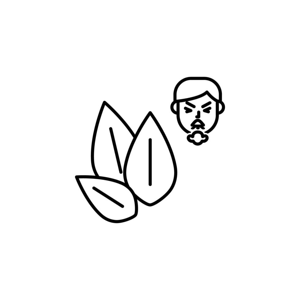 Sesame, allergic face vector icon