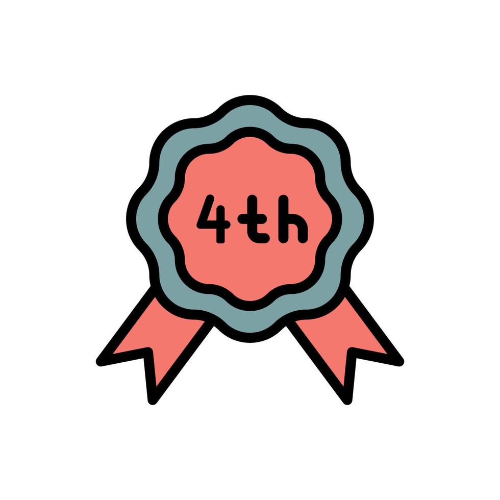 Medal USA flag vector icon