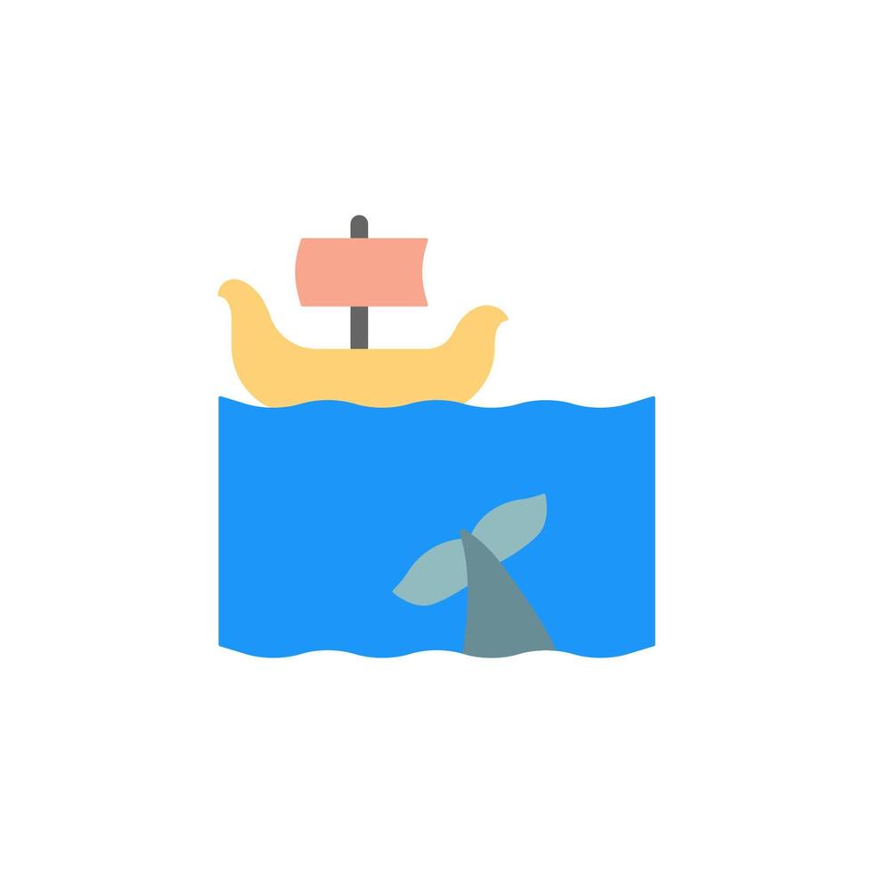 barco, vikingo, Oceano vector icono