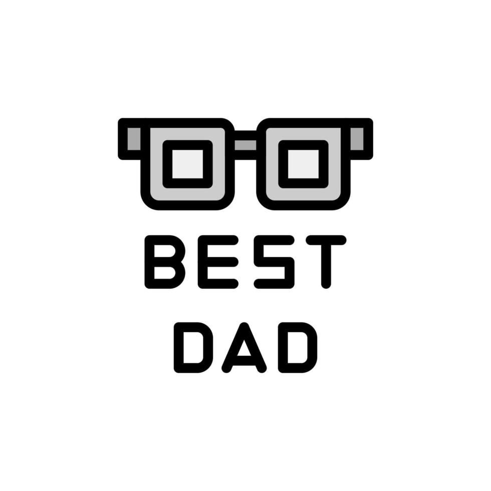 mejor papá, lentes vector icono